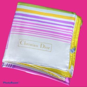 AUTHENTIC VTG CHRISTIAN DIOR ECHARPES 30” SCARF